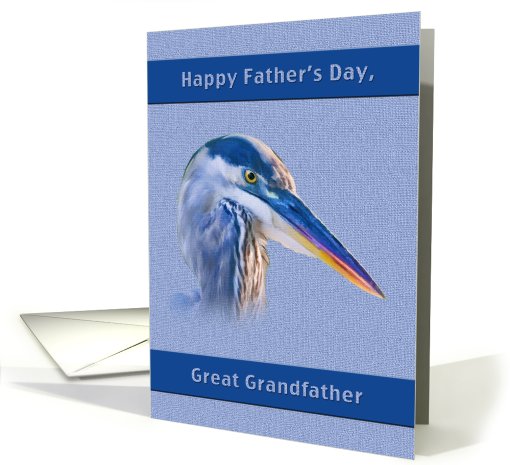 Father's Day, Great Grandfather, Great Blue Heron card (778124)