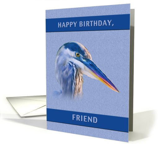 Birthday, Friend, Great Blue Heron card (778132)