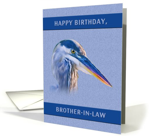 Birthday, Brother-in-law, Great Blue Heron card (778133)