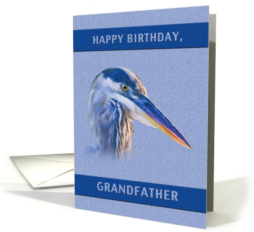 Birthday, Grandfather, Great Blue Heron card (778134)