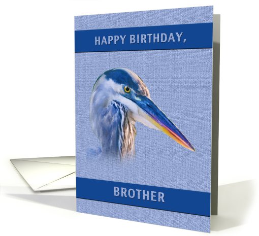 Birthday, Brother, Great Blue Heron card (778138)