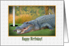 Birthday, Golfer, Alligator card