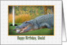 Birthday, Uncle, Golfer, Alligator card
