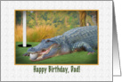 Birthday, Dad, Golfer, Alligator card