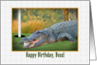 Birthday, Boss, Golf, Alligator card