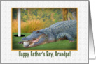 Father’s Day, Grandpa, Golf, Alligator card