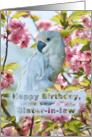 Birthday, Sister-in-law, White Parrot card