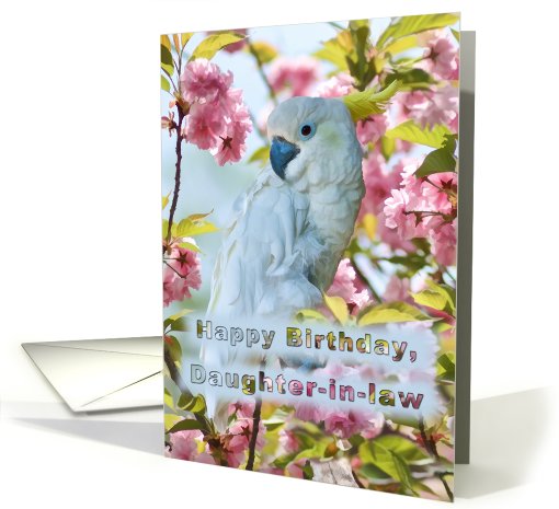 Birthday, Daughter-in-law, White Parrot card (811079)