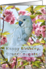 Birthday, Granddaughter, White Parrot card