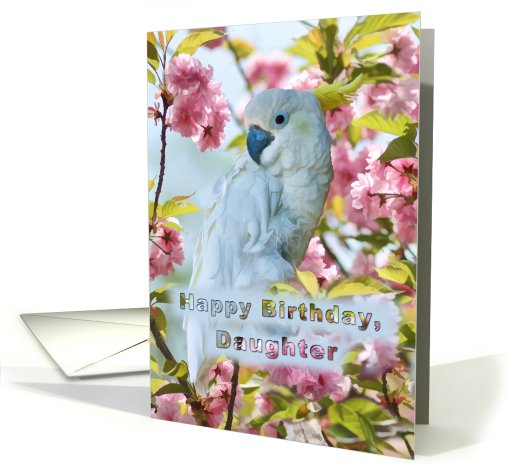 Birthday, Daughter, White Parrot card (811311)