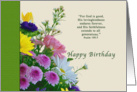Birthday, Floral Bouquet, Religious card