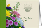 Birthday, Aunt, Floral Bouquet, Religious card