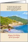 Birthday, Great Grandpa, Beach, Hills, Birds card