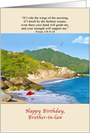 Birthday, Brother-in-law, Beach, Hills, Birds card