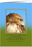 Encouragement, Rough-legged Hawk Bird card