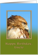 Birthday, Uncle, Rough-legged Hawk Bird card