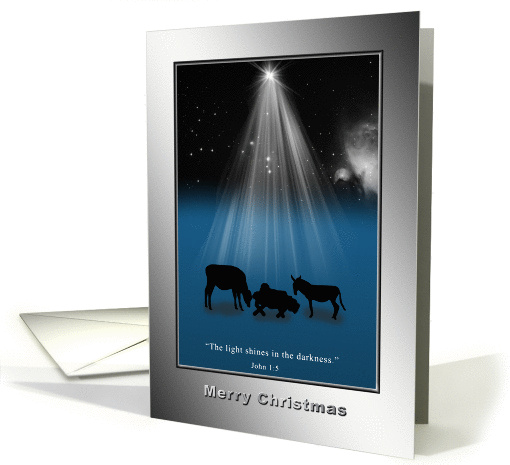 Christmas, Religious, Nativity, Stars card (936486)