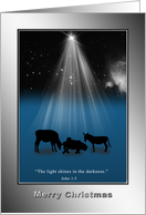 Christmas, Religious, Nativity, Stars card