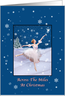 Christmas, Across The Miles, Snow Queen Ballerina, Star, Snowflakes card