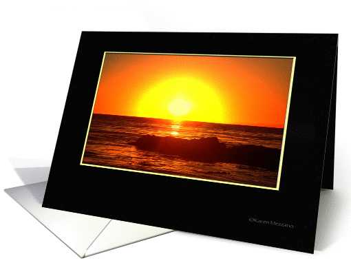 happy Birthday, Ocean Sunset Waves card (802916)