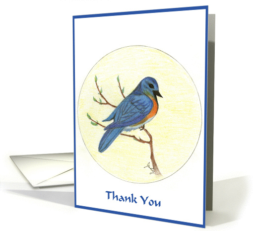 Thank You Bluebird in the Spring card (115044)