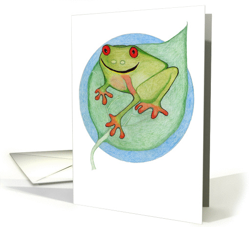 Frog on a Lilly Pad card (344444)