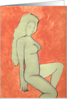 female nude figure card