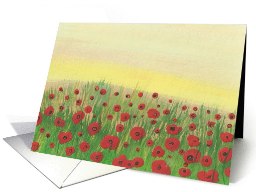 Red Poppies card (162993)