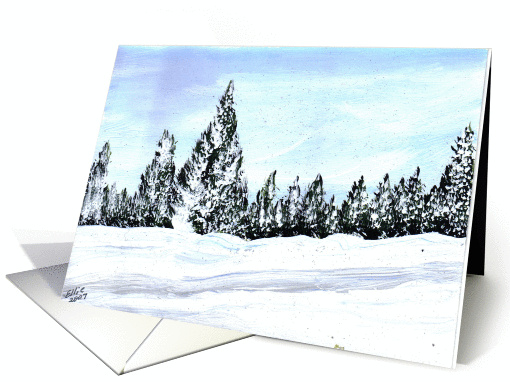 Snowy Woods, Christmas, Winter by Ellie card (106114)