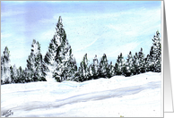 Snowy Woods, Christmas, Winter by Ellie card