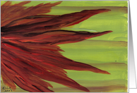 Red Poinsettia, Christmas Flower, Green Background by Ellie card