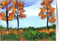Fall Autumn Trees Landscape by Ellie card