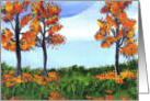 Fall Autumn Trees Landscape by Ellie card