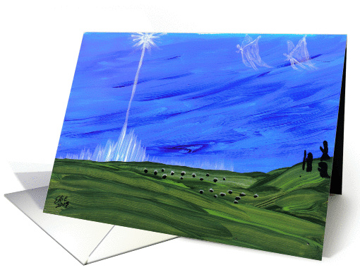 Nativity Scene showing the Christmas Star Shining on the... (106396)