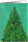 Beads and Ornaments cover this Beautiful Evergreen Christmas tree, by Ellie card