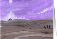 Christmas Nativity, Wisemen, Shining Star, Manger, by Ellie card