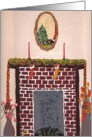 Santa has been here! Look in the Mirror! Stock are Hung. Mantle Fireplace by Ellie card