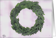 A Lovely Christmas Wreath Brings Holiday Greetings! by Ellie card