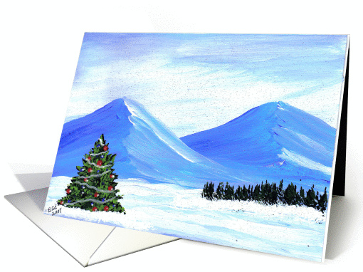 Beautiful Blue Snow Covered Mountains, background for a... (108876)