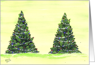 Two Special Christmas Trees, for Two Special Girls! by Ellie card