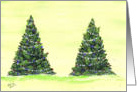 Two Special Christmas Trees, for Two Special Girls! by Ellie card