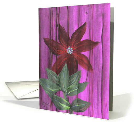 A Pretty Red Poinsettia to Brighten Your Christmas!by Ellie card