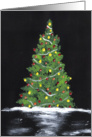 Ready for Santa!! Decorated Tree, Shining on the Snow! by Ellie card