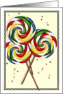 3 Lollypops - Birthday Triplets card