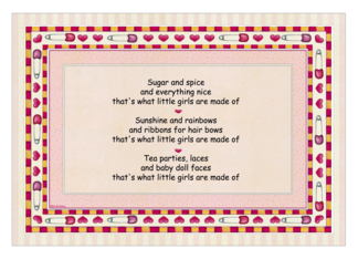 Our Daughters - New Baby Girl Twins Announcement Greeting Card