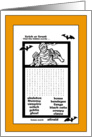 Color Me - Mummy Word Search Puzzle Coloring Book Halloween Greeting card