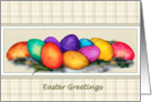 Colorful Decorated Easter Eggs Greeting card