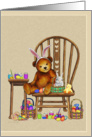 Easter Bunny Teddy Bear Greeting card