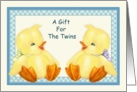 Baby Ducks -Twins Unisex Baby Shower Gift card