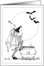 Halloween Witch Coloring Book Greeting card